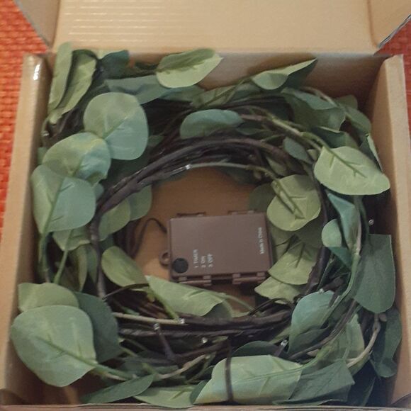 Lighted Eucalyptus Garland By Plow & Hearth New In Box - Picture 2 of 3
